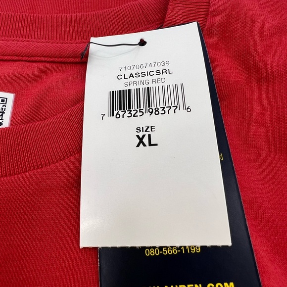 POLO RALPH LAUREN RED ”DPRING RED” T-SHIRT, EXTRA LARGE (XL) - Picture 10 of 13